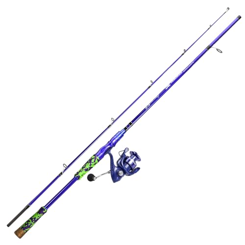 Sougayilang Inshore Saltwater Fishing Rods Combo, 7-Foot Spinning Rods and Casting Rods with Spinning/Trolling Reel