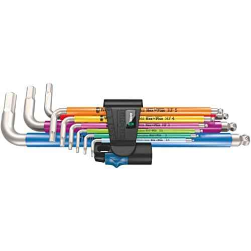 3950/9 HEX-PLUS HF 1 L-KEY SET,METRIC,STEEL,W/HOLD,9PC