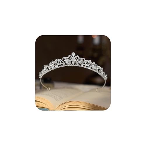 SWEETV Wedding Tiaras and Crowns, Rhinestone Bridal Crown Princess Tiara Headpieces for Women and Flower Girls, Bridgerton...