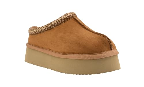 Corkys Footwear Pillow Talk 1.75-Inch Platform Slippers, Faux Fur Lining, Cozy Indoor/Outdoor Footwear for Fall & Winter