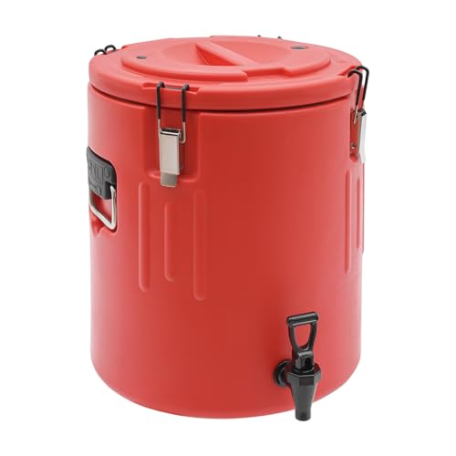 KONGKUNI Insulated Beverage Dispenser, Ice and Hot Drink Dispenser with Stainless Steel Interior & Spout, Hot Water Drink ...