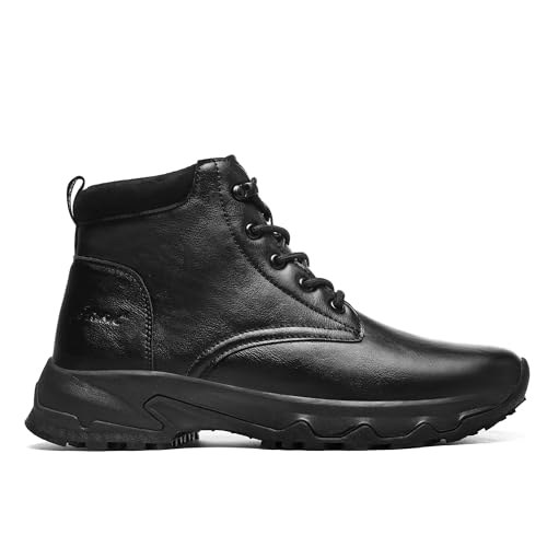 THEXCL Non Slip Work Shoes for Men Slip Resistant Leather Boots Waterproof, Slip Proof, Comfortable Outdoor Walking Shoes ...