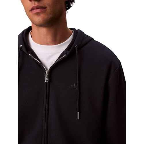 Calvin Klein mens Relaxed Fit Archive Logo Fleece Full Zip Hoodie