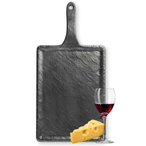 Tablecraft MSP3618 Frostone Collection Serving Paddle, 9-3/4" x 7" Platter with 4-/2" Handle, Rectangular, Temperature Saf...
