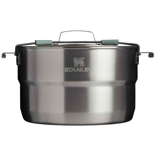 Stanley Wildfare Core 26-Piece Complete Camp Kitchen Cook Set | 4 qt Pot with Lid, 8in Fry Pan | 4 Table Settings, Plates, Bowls, Utensils | Camping Essentials for Your Camp Kitchen | BPA-Free