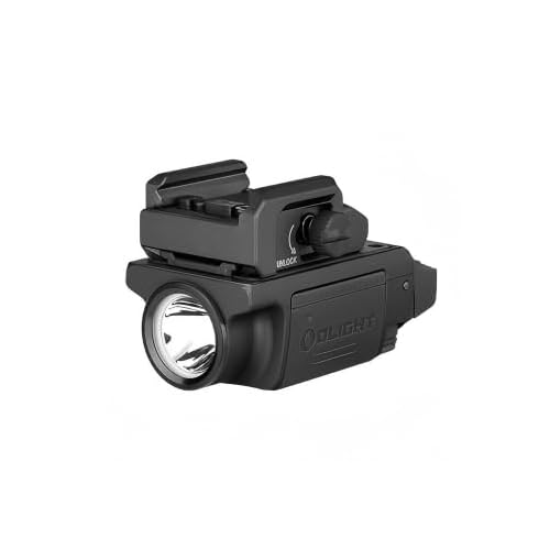 OLIGHT PL-Mini 3 Valkyrie 600 Lumens Compact Tactical Picatinny/GL/Hellcat Rail-Mounted Weaponlight with Two Included Rechargeable and Removable Battery, Pistol Light with Strobe Mode (Black)