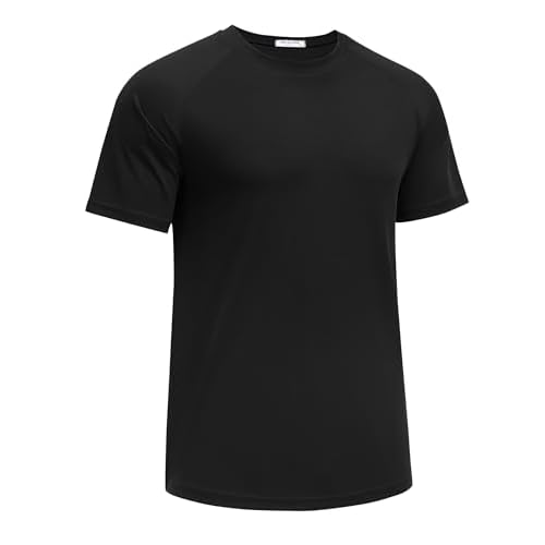 PINSPARK 1/5 Pack Workout Shirts for Men Short Sleeve Moisture Wicking Athletic Gym Tshirts Multipack Casual Plain Tees
