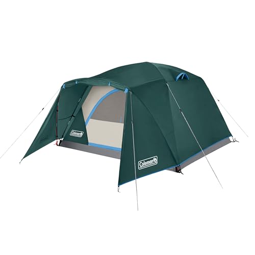 Coleman Skydome Tent with Full-Fly Weather Vestibule, Weatherproof 4/6 Person Tent Sets Up in 5 Minutes & Protects from Wa...