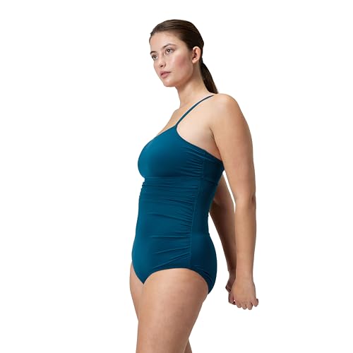 Speedo Women's Swimsuit One Piece Endurance+ Shirred Tank Moderate Cut