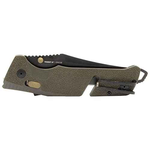 SOG Trident at Ambidextrous Professional Partially Serrated Folding Knives | Heat-Treated CRYO D2 Stainless Steel Blade