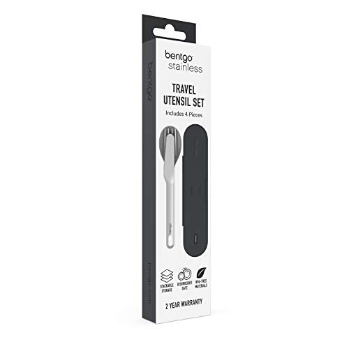 Bentgo Stainless Travel Utensil Set - Reusable 3-Piece Silverware Set with Carrying Case, High-Grade Premium Steel, BPA-Fr...