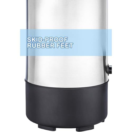 SYBO SR-CP Commercial Grade Stainless Steel Percolate Coffee Maker Hot Water Urn for Catering, 30-Cup, 4.5L, Black