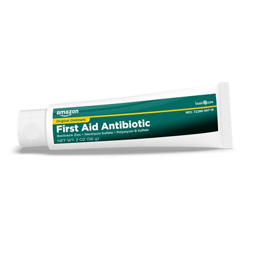 Amazon Basic Care First Aid Antibiotic Ointment, 2 ounce (Pack of 1)