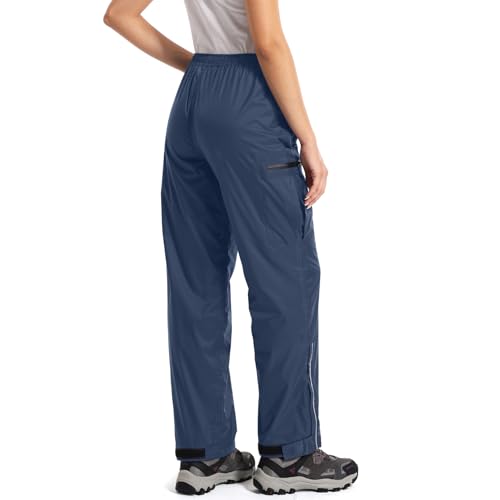 Women's Rain Pants Waterproof Hiking Pants Windproof Lightweight Over Pants Outdoor for Golf Fishing Cycling #2089