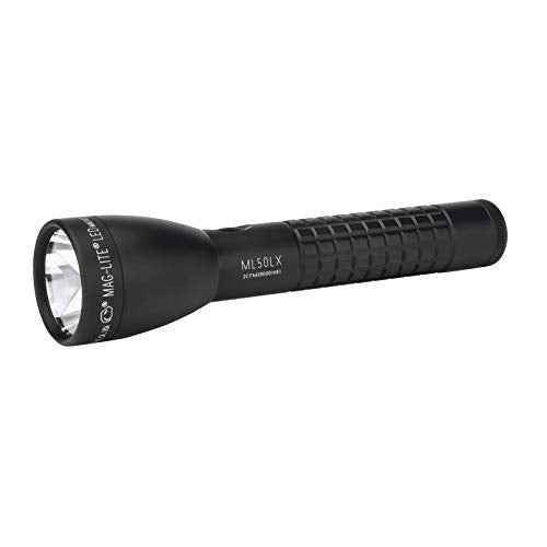 Maglite ML50LX 2-Cell C LED Flashlight, Adjustable Beam, Water-Resistant, Multiple Light Modes, Long Runtime, Tactical-Style Grip ? Black