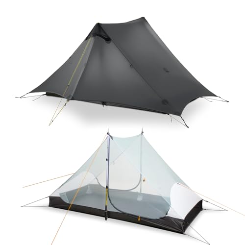 LANSHAN Ultralight Tent 3-Season Backpacking Tent for 1-Person or 2-Person Camping, Trekking, Kayaking, Climbing, Hiking