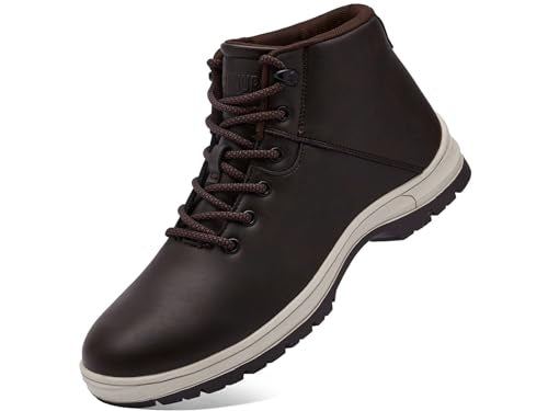 CARENURSE Mens Lightweight Hiking Boots Water Resistant Mid Ankle Work Casual Hiker Trekking Outdoor Boots Anti Slip Hikin...