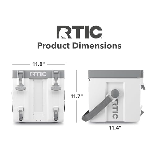 RTIC Halftime Water Cooler 3 Gallon Portable Carrier Container, Drink Beverage Dispenser, Stackable with 2 Taps, Bottleles...