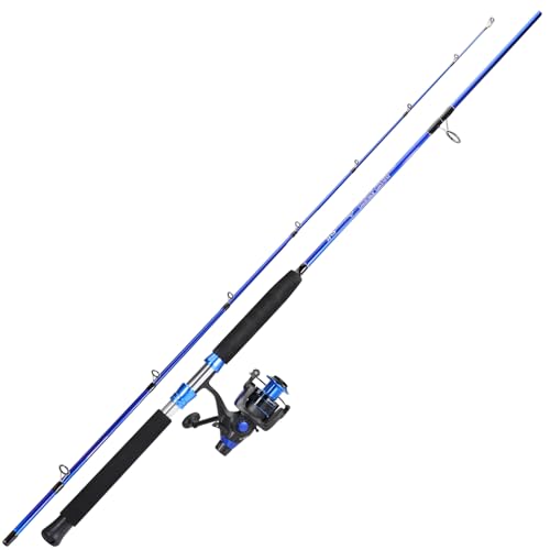 Sougayilang Catfish Fishing Rod Combo IM8 Carbon 2 Piece, MH Power Portable Travel Spinning Rod with 4000 Size Spinning Re...