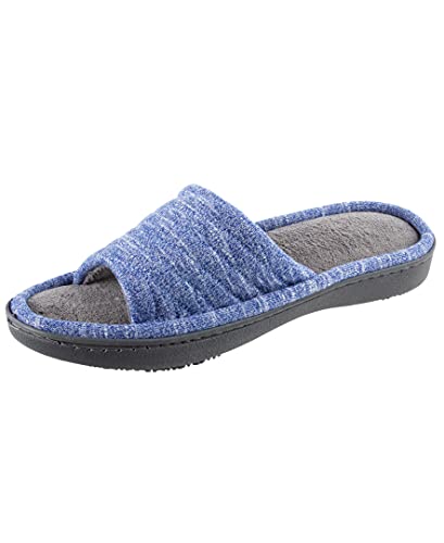 Isotoner Women's Premium Knit Slide Slippers - Moisture-Wicking Lining, Rubber Indoor/Outdoor Sole - Machine Washable Hous...