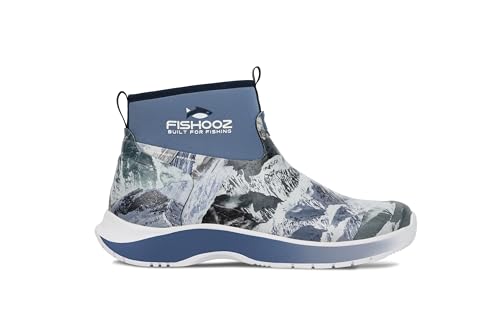FISHOOZ Men's DryRun Ankle Deck Boot, Waterproof, Breathable, Storm-Proof Rubber Shell, Boat Boot, Fishing Boot, Rain Boot