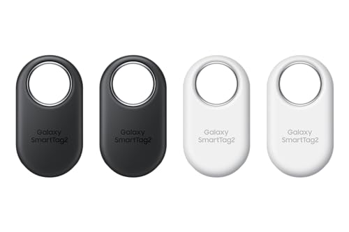 Samsung SmartTag2 (2023) Bluetooth + UWB, IP67 Water and Dust Resistant, Findable via App, 1.5 Year Battery Life (4-Pack)...