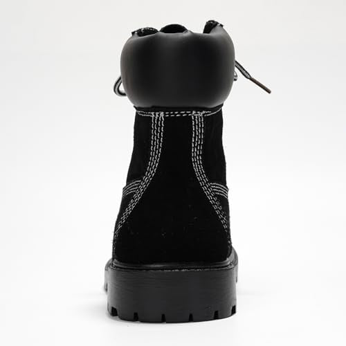 Cape Robbin Cow Suede Leather Slip-Resistant Ankle Boots Womens - Lace-Up Combat Boots - Water-Resistant Fall Moto Boots, ...