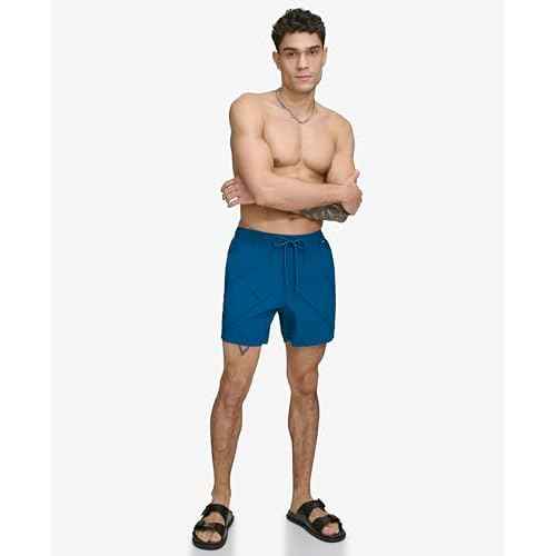 DKNY Mens Lightweight Quick Dry Volley UPF 40+ Protection Swim Trunk