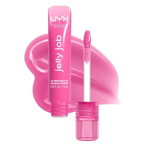 NYX PROFESSIONAL MAKEUP Jelly Job Lip Gloss, Lip Tint Gloss with Full-Bodied, Smoothing, and Hyper-Glossy Shine - Jelly Ic...