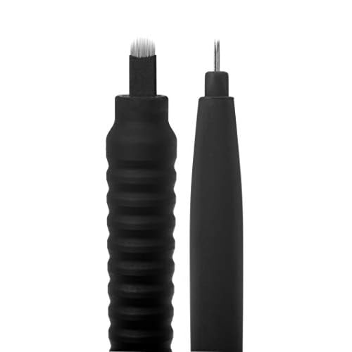 MADLUVVV 2-in-1 Microblading Sterile Pen for Professional Brow Artistry, Premium Micro Hair Strokes & Shading, Disposable Double Sided Pens for Eyebrow Pigment Ink - #18U/5R