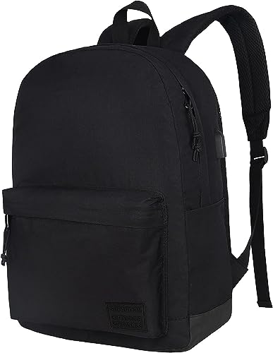 SUPACOOL Casual Laptop Backpack for Men and Women, Work backpack, Black Backpacks, College School Backpack for Boys and Gi...
