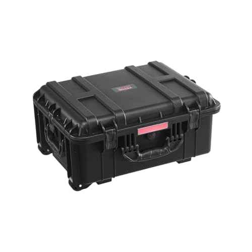 VEVOR Weatherproof Hard Case, Heavy Duty Protective Dry Box with Pre-Cut Foam, Wheels & Retractable Pull Handles for Travel, Hunt, Military, Tactical, IP67 Waterproof Case for Cameras(57x45x28)