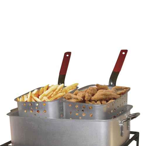 King Kooker 1618 16-Inch Propane Outdoor Cooker with Aluminum Pan and 2 Frying Baskets, Multicolor
