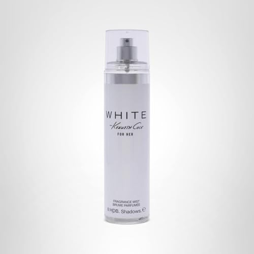 Kenneth Cole White for Her Body Mist for Women, Notes of Mandarin, Vanilla, Musk, and Orchid, Fruity, Fresh, Feminine Scent, Long-Lasting, Everyday Wear Fragrance, 8 Fl oz