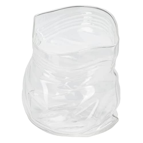 Restaurantware-22 Ounce Unzipped Bag Bowl, 1 Small Glass Bag - Realistic Crinkled Edges, Serve Candy, Popcorn, or Nuts, Clear Glass Bowl, Dishwashable, Flat Base