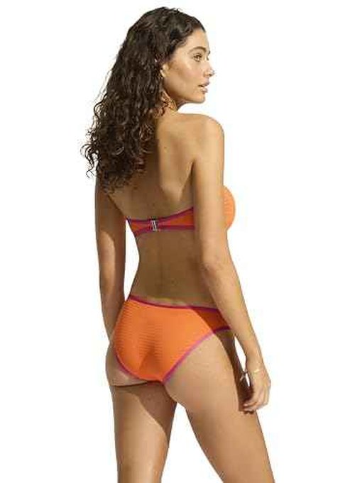 Seafolly Women's Standard Hipster Bikini Bottom Swimsuit, Beach Bound Turmeric