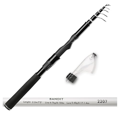 Whistytwig Compact Telescopic Fishing Rod - Versatile Retractable Pole for Fresh & Saltwater, Portable Fishing Rod, Ideal ...