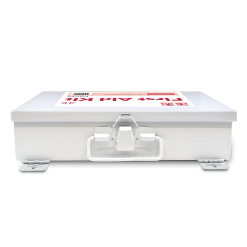 Ever Ready First Aid 107 Piece 25 Person First Aid Kit with Metal Case, OSHA Compliant