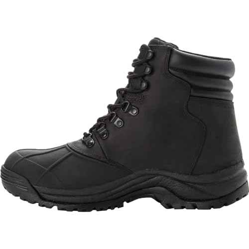 Propet Mens Blizzard Mid Round Toe Snow Casual Boots Ankle - Black