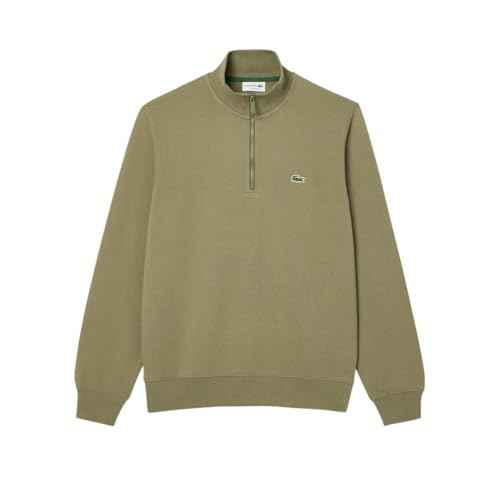 Lacoste Men's Core Collection Regular Fit Classic Zip Up Mock Neck Sweatshirt
