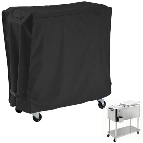 AKEfit Patio Cooler Cart Cover,Waterproof Ice Chest Cart Cover Fits 65-80 Quart Patio Party Ice Chest Rolling Cooler,43''L...