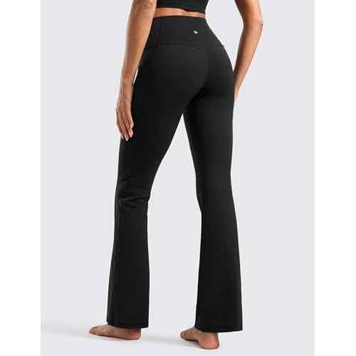 CRZ YOGA Womens Butterluxe High Waist Flare Pants 31.5" - Yoga Bootcut with Side Pockets Wide Leg Lounge Casual