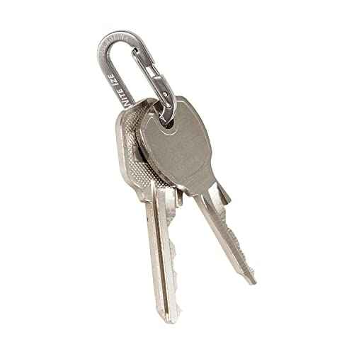 Nite Ize MicroLink Carabiner, Stainless Steel Mini Key Rings for Keys Fobs MultiTools and More, 4 Pack