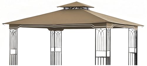 SCOCANOPY Replacement Gazebo Canopy for 10 x 12 Regency II Patio Gazebo Model L-GZ798PST,L-GZ798PST-E,A111014400,A10100410...