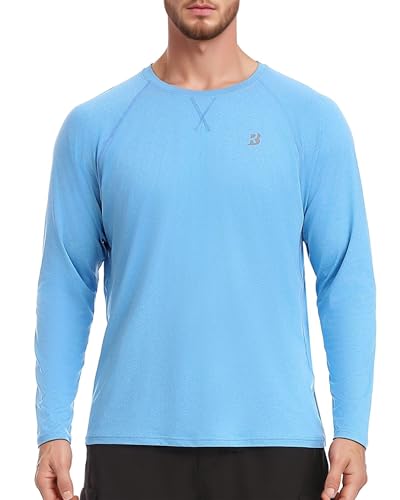 UV Protection Long Sleeve Swim Rash Guard, UPF 50+ Sun Shirts for Men,Water Fishing Hiking Beach Outdoor Shirt