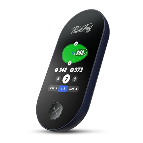 Blue Tees Golf Ringer - Magnetic Golf GPS Handheld, Touch Screen Display, Water Resistant Golf Distance Range Finder, 40,0...