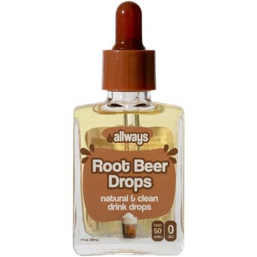 Allways Drops Natural Root Beer Water Flavoring Enhancer | Sugar-Free, Zero Calories, Monk Fruit Sweetened | Sustainable G...