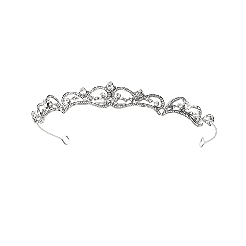 HJYHYN Rhinestone Crystal Bridal Tiara Princess Crown for Women and Girls - Birthday Tiaras