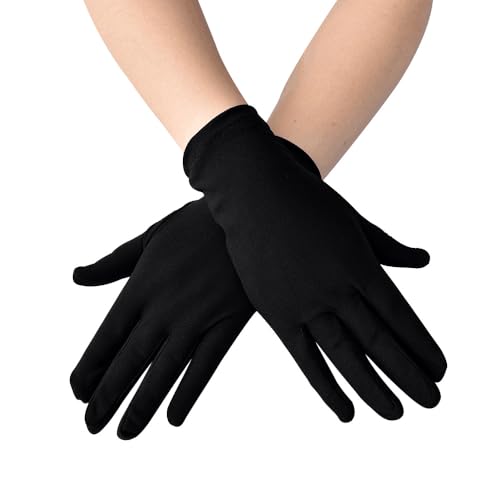 ALVOGIMOR Men Women Wrist Length Spandex Stretch Gloves,Wedding Party Christmas Costume Party Dance Gloves
