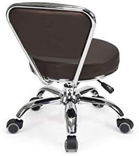 MAYAKOBA Dayton Garage Rolling Seat (Coffee) Pneumatic, Short Stool with Adjustable Height 13"-15", Perfect for Garage Task, Home Cleaning, Bathroom Short Seat, Technician Task